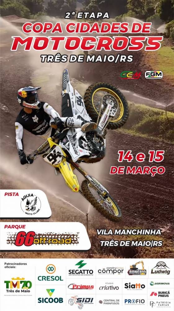 Competição no Parque 66 Off Road deve reunir mais de 50 pilotos do RS e SC, com cinco representantes locais na disputa