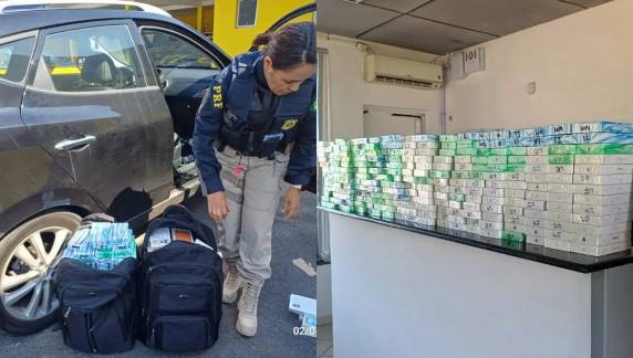 Carga com 475 iPhones e outros eletrônicos foi interceptada em Araquari; motorista foi levado à Polícia Federal